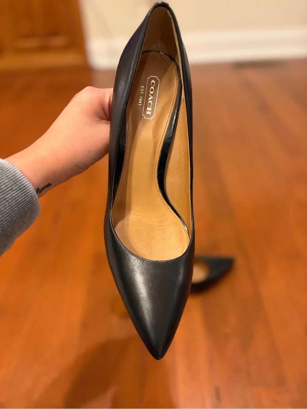 Coach | Classic Black Pointed-Toe Stiletto Pumps 4in